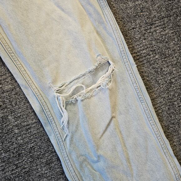 RE/DONE 90s High Rise Loose Jeans in Bleach Destroyed Size 28 - Picture 9 of 10